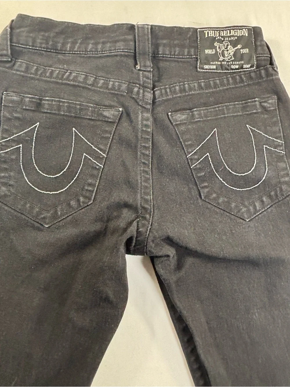 True Religion Geno No Flap Black Slim Jeans 28